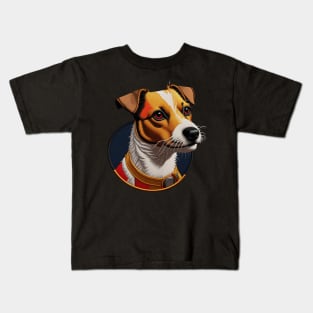 Super Jack Russell Embroidered Patch Kids T-Shirt